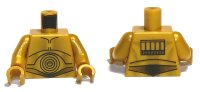 LEGO onderdeel Torso SW C-3PO Pattern / Pearl Gold Arms / Pearl Gold Hands 973px160c04
