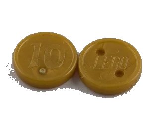 LEGO onderdeel Minifigure, Utensil Coin Type 2 with 10 Mark (bb0302)