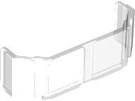 LEGO part Glass for Train Front 2 x 6 x 2 (17457)