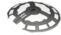LEGO part Dish 6 x 6 Inverted with Bar Handle with SW Resistance Bomber Cockpit Pattern 18675pb12