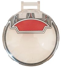 LEGO onderdeel Dish 6 x 6 Inverted with Bar Handle with Wires and Red Panel Pattern 18675pb16