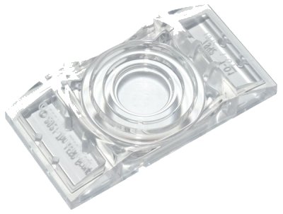 LEGO part Electric, Light Slope Curved 4 x 2 x 2/3 Double with Fresnel Lens (1942)