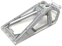 LEGO part Windscreen 8 x 4 x 2 with 2 Studs and Bar Handle with Light Bluish Gray Cockpit Window Frames and Dark Bluish Gray Panels and Lines Pattern 21849pb08