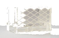 LEGO part Panel 1 x 2 x 1 con Esquinas Redondeadas y 2 Lados con Patrón de Red de Portería de Fútbol 23969pb004
