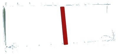 LEGO part Windschutzscheibe 2 x 10 x 3 mit rotem vertikalem Streifenmuster (Aufkleber) - Set 10258 (24607pb02)
