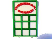 LEGO part Glass for Window 1 x 4 x 5 with General Store Pattern (Sticker) - Set 6765 2494pb04