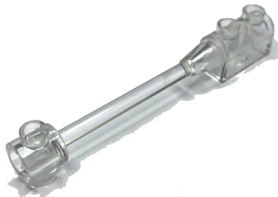 LEGO part Bar 1 x 8 con Brick 1 x 2 Curved Top End (Original, No Axle Holder) (30359a)