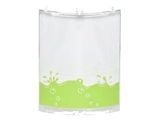LEGO onderdeel Cylinder Quarter 4 x 4 x 6 with Lime Liquid with Splashes and Bubbles Pattern (Sticker) - Set 76035 (30562pb046)