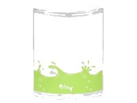LEGO part Cylinder Quarter 4 x 4 x 6 with Lime Liquid with Splashes and Bubbles and Fish Skeleton Facing Left Pattern (Sticker) - Set 76035 30562pb047