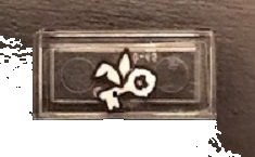 LEGO part Tile 1 x 2 with Flying Key Pattern (Sticker) - Set 71043 (3069pb0734)