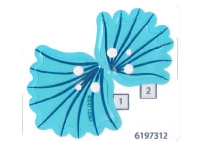 LEGO onderdeel Plastic Cape and Collar with Dark Blue Lines on Trans-Light Blue Background Pattern, Sheet of 2 (34721)
