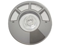 LEGO onderdeel Schotel 4 x 4 Omgekeerd (Radar) met Open Stud met Licht Blauwachtig Grijs en Donker Blauwachtig Grijs Radiaal Millennium Falcon Cockpit Patroon 35394pb002