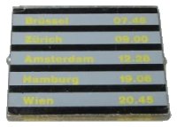 LEGO part Glass for Window 1 x 4 x 3 with Train Schedule Pattern on Both Sides (Stickers) - Sets 4554 / 4558 3855pb006