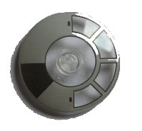 LEGO part Dish 4 x 4 Inverted (Radar) with Solid Stud with Light Bluish Gray and Dark Bluish Gray Radial Millennium Falcon Cockpit Pattern 3960pb021