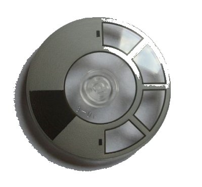 LEGO onderdeel Dish 4 x 4 Inverted (Radar) with Solid Stud with Light Bluish Gray and Dark Bluish Gray Radial Millennium Falcon Cockpit Pattern (3960pb021)