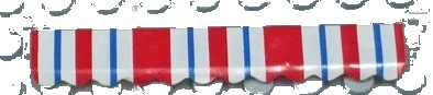 LEGO onderdeel Garage Roller Door Section without Handle with Stripes Blue and Red on Scalloped Awning Pattern (Sticker) - Set 6374 (4218pb01)