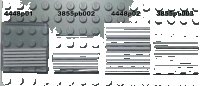 LEGO onderdeel Glass for Window 4 x 4 x 3 Roof with 6 White Stripes Pattern (Sticker) - Set 6540 4448p01