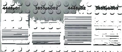 LEGO onderdeel Glass for Window 4 x 4 x 3 Roof with 6 White Stripes Pattern (Sticker) - Set 6540 (4448p01)
