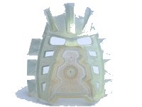 LEGO part Bionicle Mask Avohkii  with Gold Glitter Coating Pattern 44814pb01
