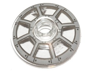 LEGO part Dish 2 x 2 Inverted (Radar) with Radial Cockpit Window Pattern (4740pb005)