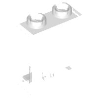 LEGO part Panel 1 x 2 x 2 - Hollow Studs 4864b