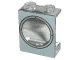 LEGO onderdeel Panel 1 x 2 x 2 - Hollow Studs with Porthole on Light Gray Background Pattern 4864bpx2