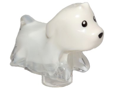 LEGO onderdeel Dog, Ghost with Marbled White Pattern (Spencer) (52672pb01)