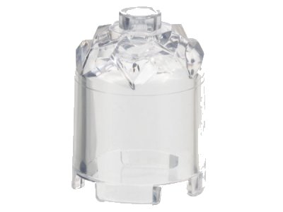 LEGO part Brick, Round 2 x 2 x 2 Crystal Facets on Top (5331)