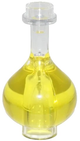 LEGO onderdeel Minifigure, Utensil Bottle, Florence Flask with Molded Trans-Yellow Fluid Pattern (5608pb01)