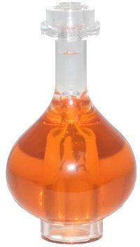 LEGO part Minifigure, Utensil Bottle, Florence Flask with Molded Trans-Orange Fluid Pattern 5608pb02