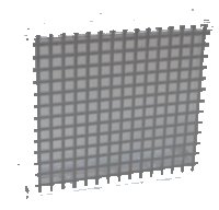 LEGO onderdeel Panel 1 x 4 x 3 with Side Supports - Hollow Studs with Mesh Grille Pattern (Sticker) - Set 42100 60581pb170