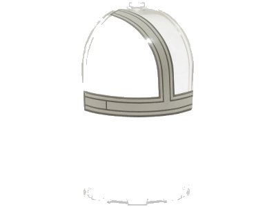 LEGO onderdeel Panel 3 x 3 x 6 Corner Convex with Curved Top with Light Bluish Gray and Dark Bluish Gray SW The Razor Crest Canopy Pattern Model Left Side (6059pb03L)