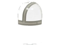 LEGO onderdeel Panel 3 x 3 x 6 Corner Convex with Curved Top with Light Bluish Gray and Dark Bluish Gray SW The Razor Crest Canopy Pattern Model Right Side 6059pb03R