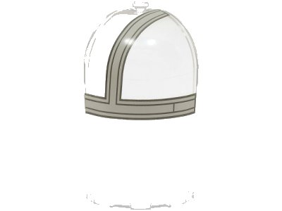 LEGO onderdeel Panel 3 x 3 x 6 Corner Convex with Curved Top with Light Bluish Gray and Dark Bluish Gray SW The Razor Crest Canopy Pattern Model Right Side (6059pb03R)