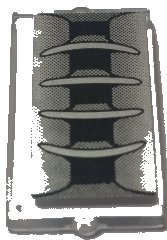 LEGO part Glass for Window 1 x 2 x 3 with Vent Intake Pattern (Sticker) - Set 70721 60602pb09