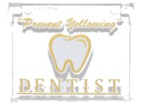 LEGO part Glass for Window 1 x 4 x 3 - Opening with Gold and White '"Prevent Yellowing"', 'DENTIST' and Tooth Pattern 60603pb007