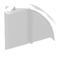 LEGO part Slope, Curved 4 x 1 x 2 2/3 with Stud (65734)
