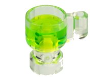 LEGO onderdeel Minifigure, Utensil Stein / Cup with Molded Trans-Bright Green Drink Pattern 68495pb02
