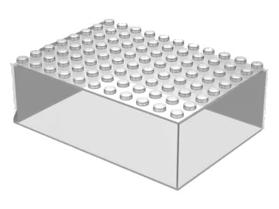 LEGO part Container, Box 8 x 11 x 3 Top (Clear) (729)