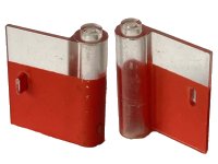LEGO onderdeel Door 1 x 3 x 3 Right with Vertical Handle with Red Bottom Pattern 802pb02