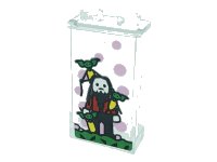 LEGO part Panel 1 x 2 x 3 with Side Supports - Hollow Studs with Bright Pink Dots and Minifigure Pattern (Sticker) - Set 76388 87544pb077