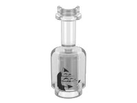 LEGO part Minifigure, Utensil Bottle with Black Sailing Ship Pattern 95228pb01