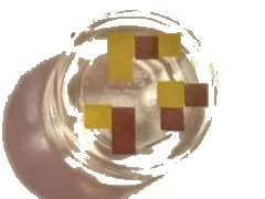 LEGO onderdeel Tile, Round 1 x 1 with Pixelated Dark Brown and Dark Tan Rectangles and Squares Pattern (Minecraft Seeds) (98138pb081)