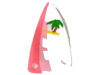 LEGO part Plastic Triangle 6 x 12 Sail with Palm Tree Pattern x66px9