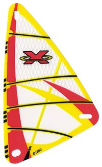 LEGO part Plastic Triangle 9 x 15 Sail with Red Extreme Team Logo Pattern x772px5