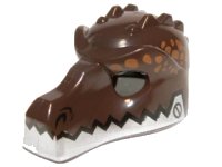 LEGO part Minifigure, Headgear Mask Crocodile with Silver Lower Jaw Pattern 12551pb05