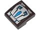 LEGO onderdeel Slope, Curved 2 x 2 x 2/3 with Mechanical Hand with Blue and Silver Armor Plates Pattern (Sticker) - Set 70125 15068pb013