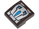 LEGO onderdeel Slope, Curved 2 x 2 x 2/3 with Mechanical Hand with Blue and Silver Armor Plates Pattern (Sticker) - Set 70125 (15068pb013)