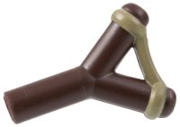 LEGO onderdeel Minifiguur, Wapen Slingshot met Donkertan Band Patroon 19900pb03