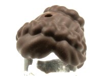 LEGO part Mini Muñeca, Cabello Femenino Trenzas Recogidas en Moño, Agujeros en Parte Superior y Trasera - Goma Flexible 24080